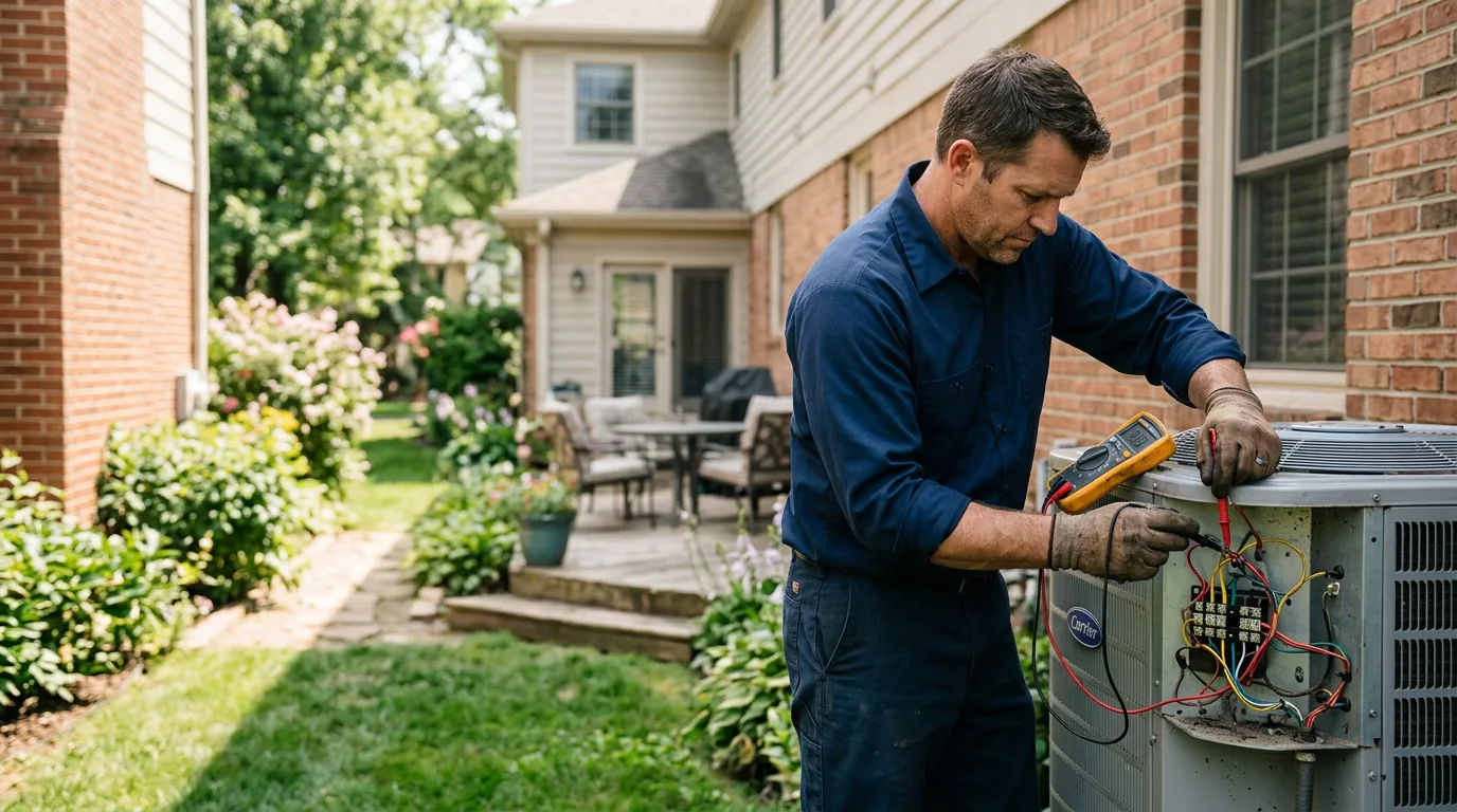 HVAC technician working near Mayfield, KY
